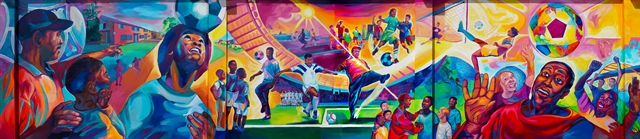 Mural at Jimmy Banks Memorial Stadium