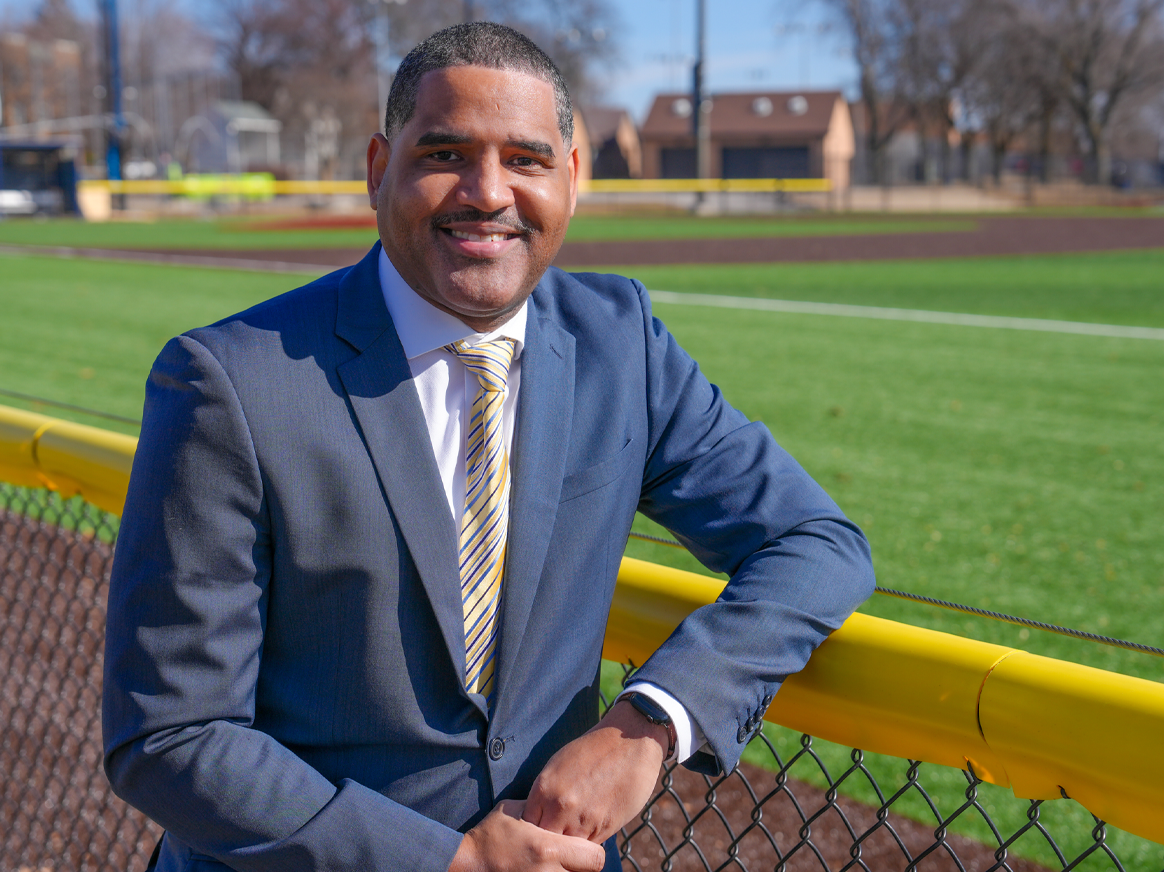 Matt Goodwin outside Wick Playfield