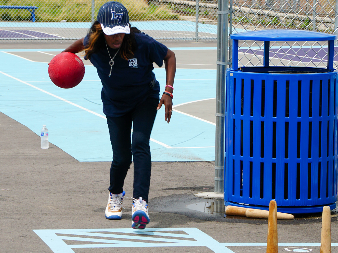 Champ Bowling with Sharon Scull at Franklin Square