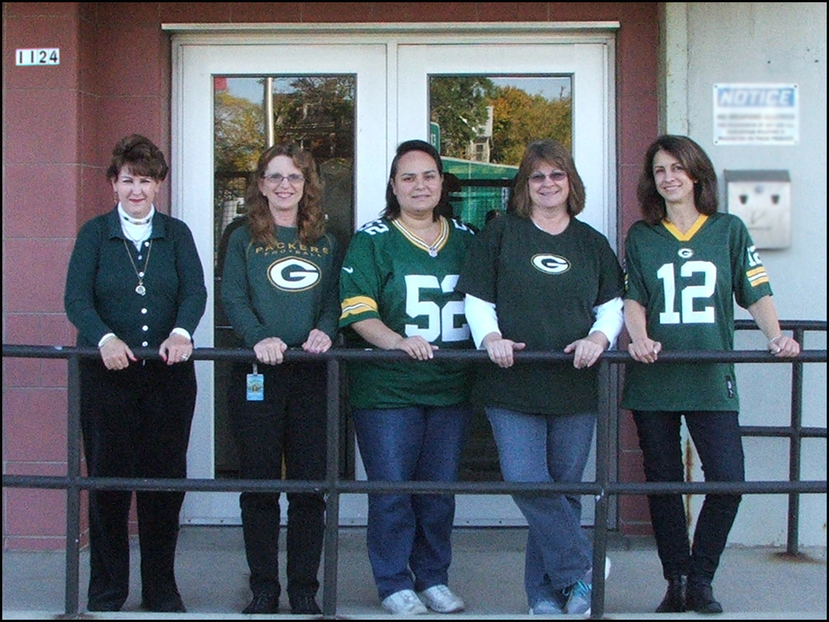 DFMS Employees in Packers Gear